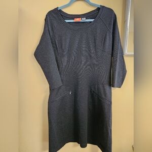Merrell Charcoal Gray Sweater dress Crew Neck 3/4 Sleeve
